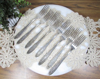 Vintage Adam Oneida Community Plate Silverplate Dinner Fork Set