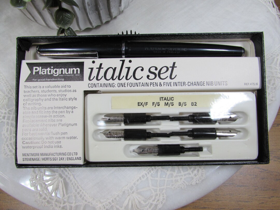 Fountain Pen Nib Set Platignum England Etsy