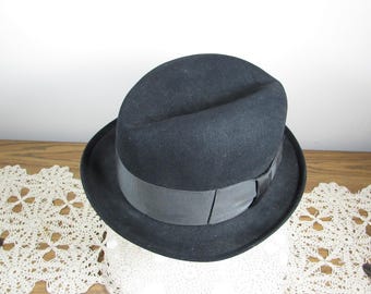 Vintage 50s GLENOVER HENRY POLLAK Blackfelt Lace Ribbon  display picture 2