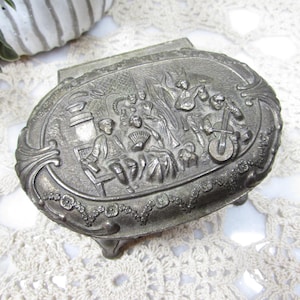 Silver Scenes Trinket Box - Etsy
