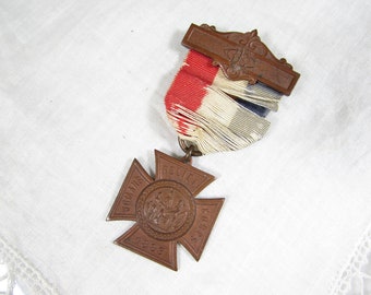 Vintage Womans Relief Corps 1883 Award Pin Ribbon Medal
