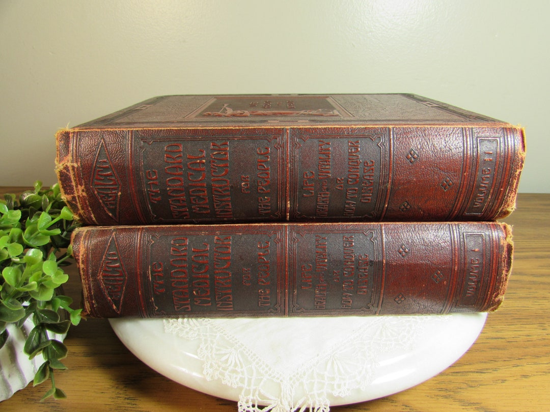 Antique Medical Books Life Health Vitality 1920s Art Deco Etsy