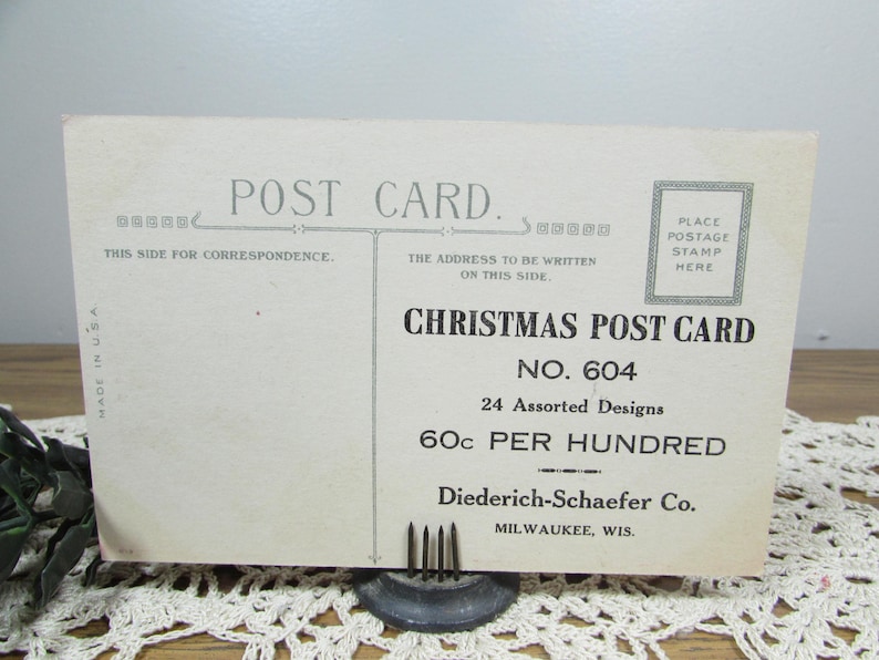 Postcard Back Sample Antique Christmas Postcard Salesman Sample Diederich Schaefer Floral ...