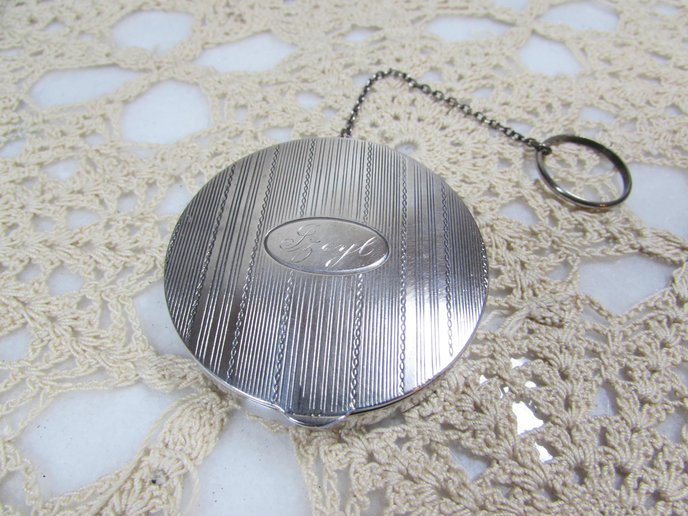 Antique Sterling Silver Compact - Etsy