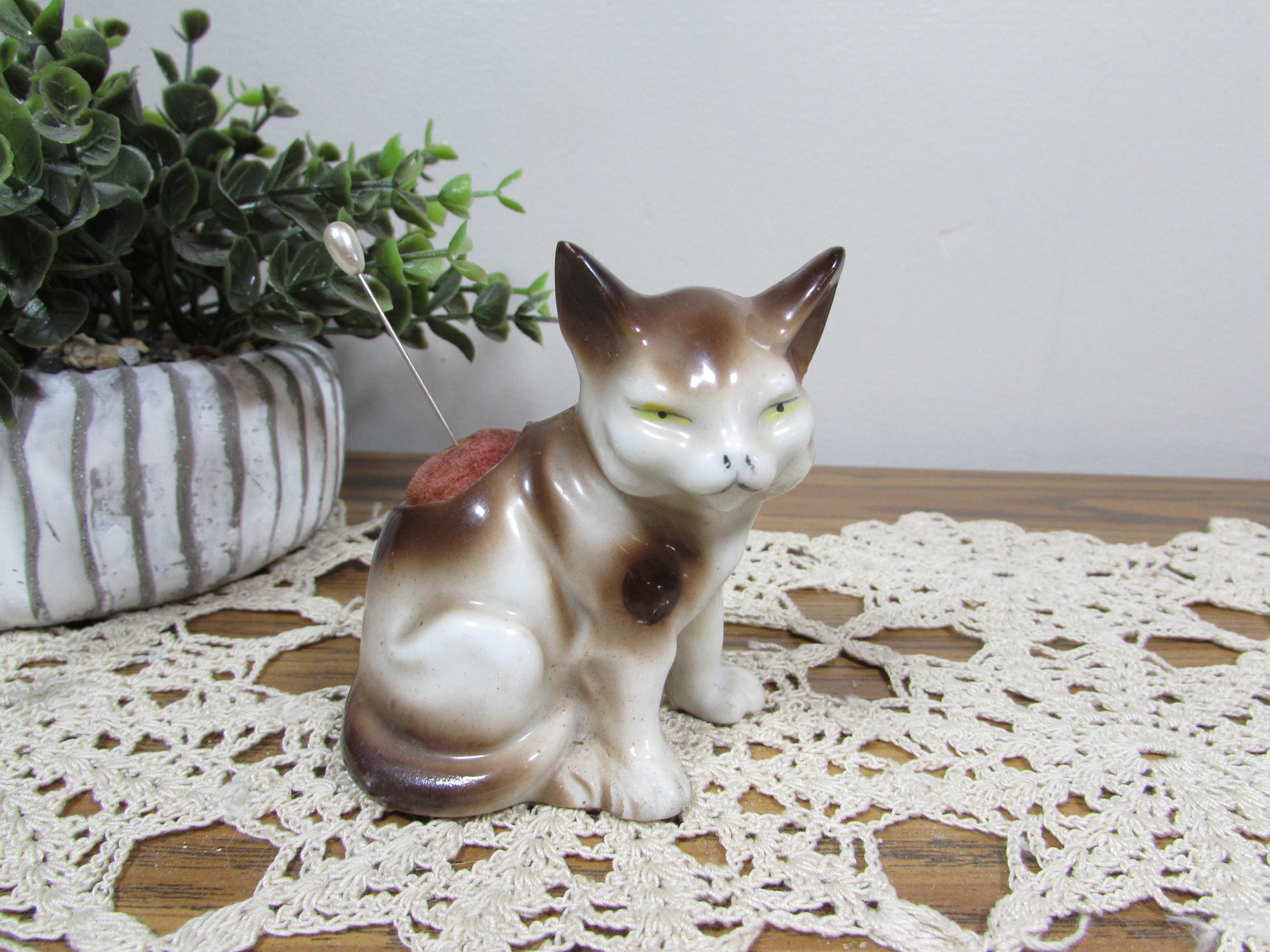 Vintage Cat Pin Cushion - Etsy