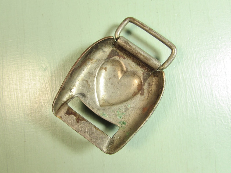 Silver Heart Bridle Buckle Vintage Civil War Horse Tack Etsy