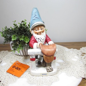 Goebel Co-Boy “Herbie the Horseman” – 1975 Gnome Figurine w/ Label, 7” Tall