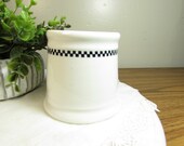 Vintage Black Check Restaurant Ware Mug Cup Holder