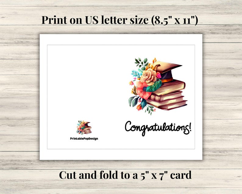 Printable Graduation Greeting Card - Etsy