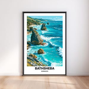 Bathsheba Travel Poster - Barbados Atlantic Coast Art Print