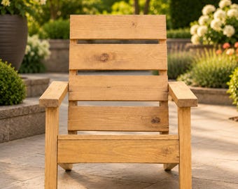 Adirondack Chair Plans | Modern Outdoor Patio Woodworking Project (PDF Download)