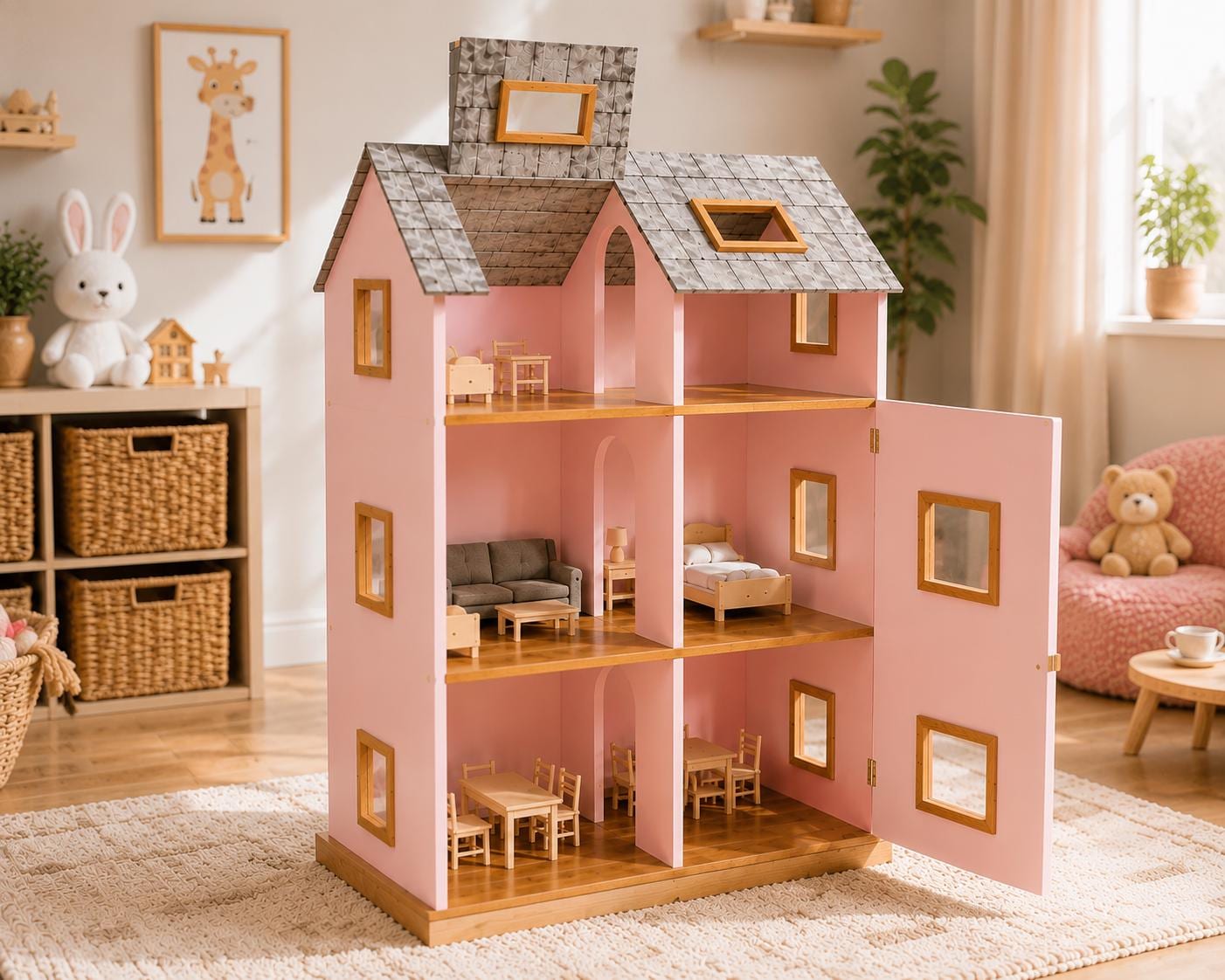 Wooden dollhouse - Etsy 日本