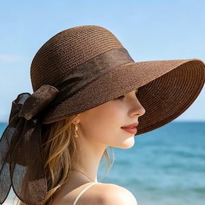 Women Funny Vintage Adjustable Cotton Embroidered Summer Vacation Sun Beach Hat Accessories | Women Funny Vintage Adjustable Cotton  main image 3