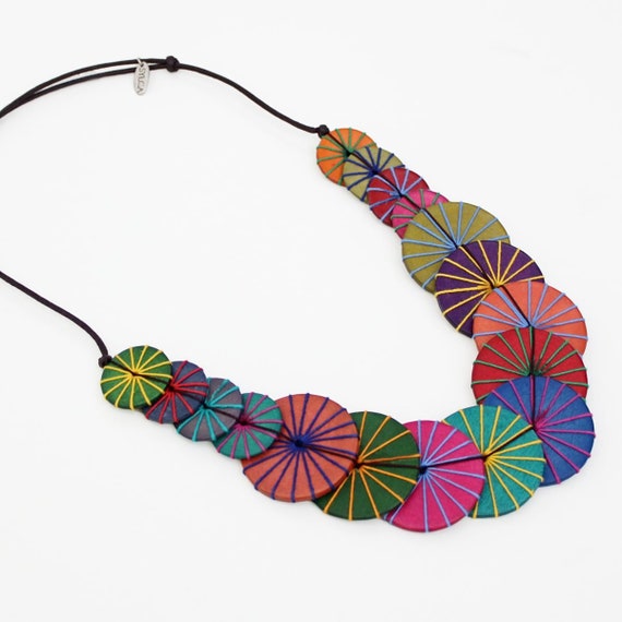 Multi Color Statement Necklace for Women Unique Statement Jewelry