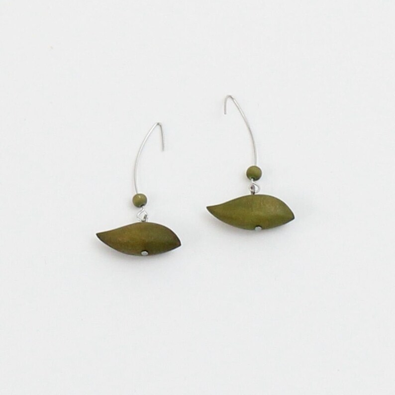 gifts for her gifts under 30 wood earrings bird shape earrings statement earrings sylca earrings Lime statement earrings