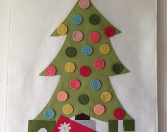 Filz Weihnachtsbaum Adventskalender Kit: DIY Wolle Ornamente