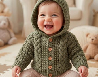 Patroon gehaakte babyhoodie | Digitale download
