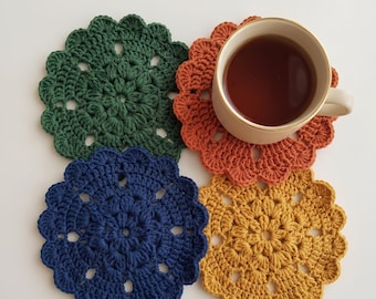 Boho mandala gehaakt onderzetterpatroon | Mok vloerkleed bloemen pofsteek pdf