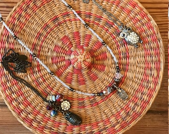 Lot of 3 assorted petite boho owl necklaces, keep some share some!
