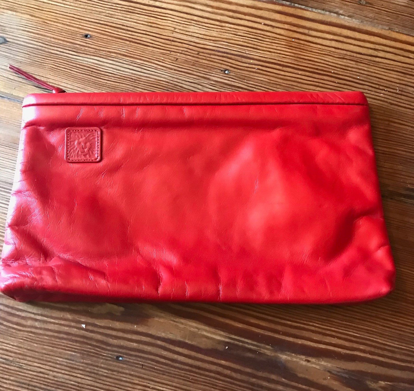 Anne Klein for Calderon 80's Red Leather Clutch Purse - Etsy