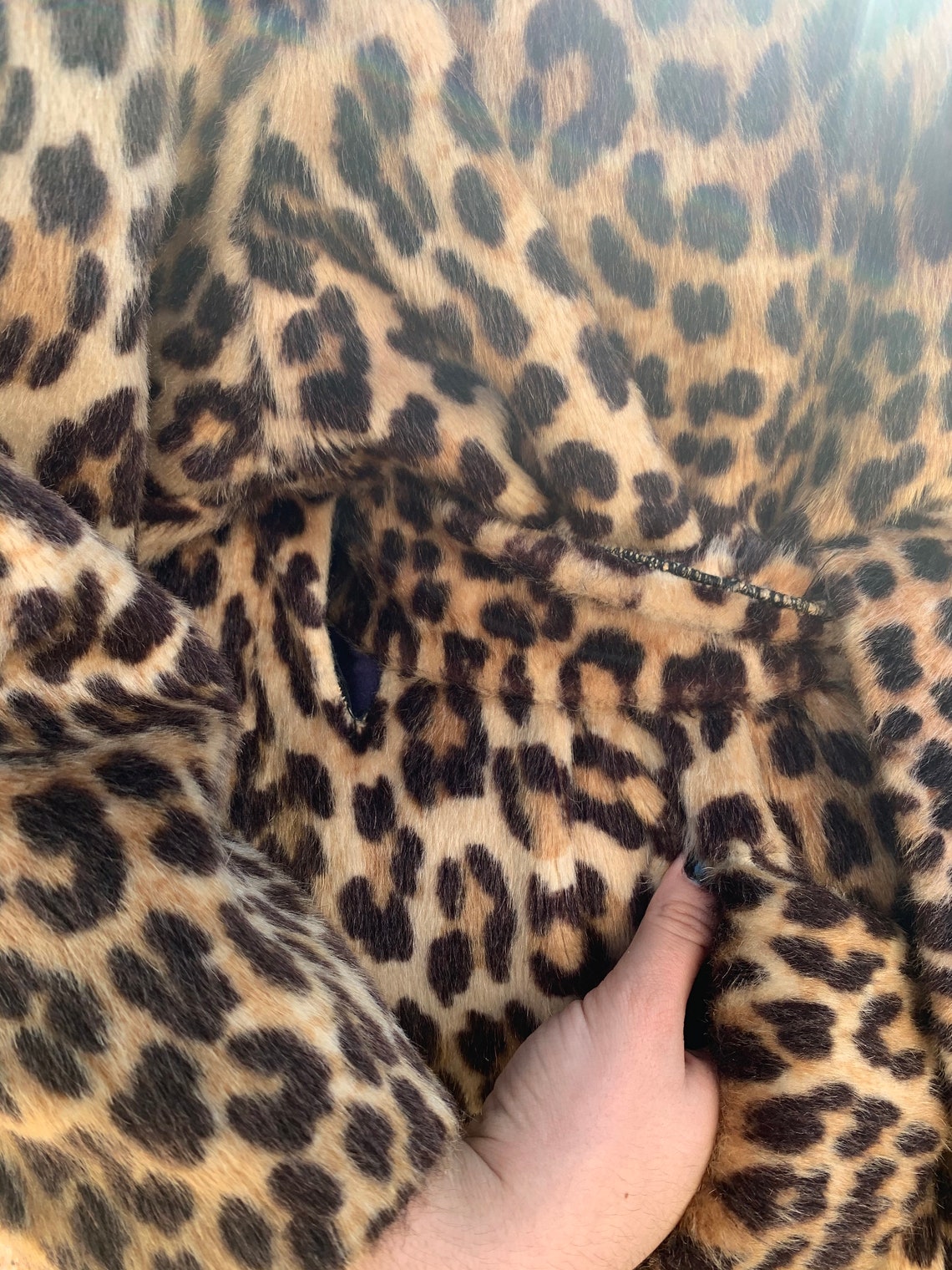 Vintage 50s faux fur leopard print coat Somali-One size fits | Etsy