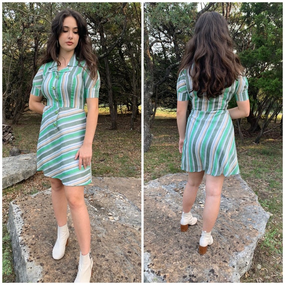 1940s juniors teen casual schoolgirl dress-Small