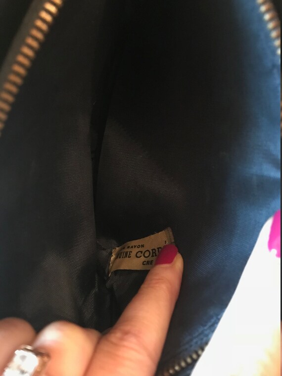 Black 40's Corde' purse,handbag,evening bag,retic… - image 3