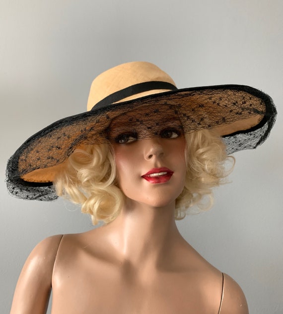 Forman's 40s wide brim natural, woven, straw, sun