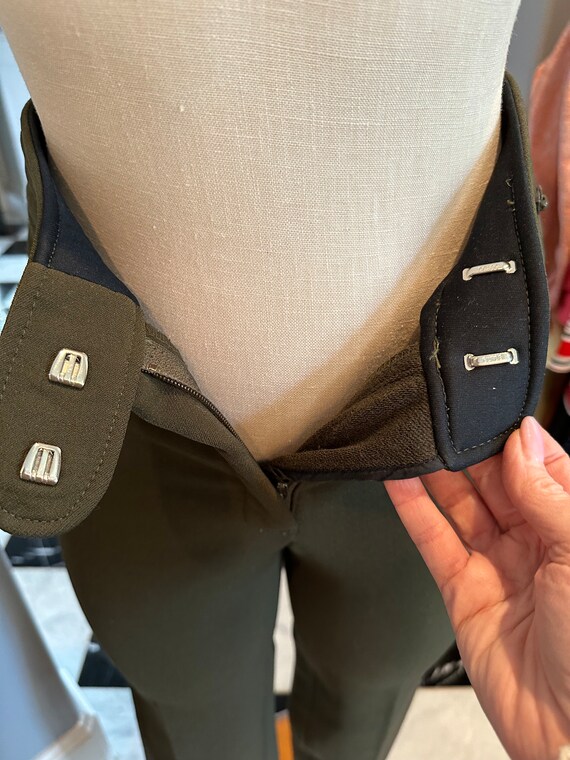 Army green 1980s Fera snow ski pants, stirrup pants, … - Gem