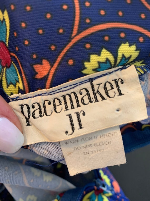 Pacemaker Jr Boho 60s-70s NOS multicolored maxi d… - image 7