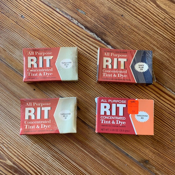 Vintage lot of NOS Rit dye-4 boxes