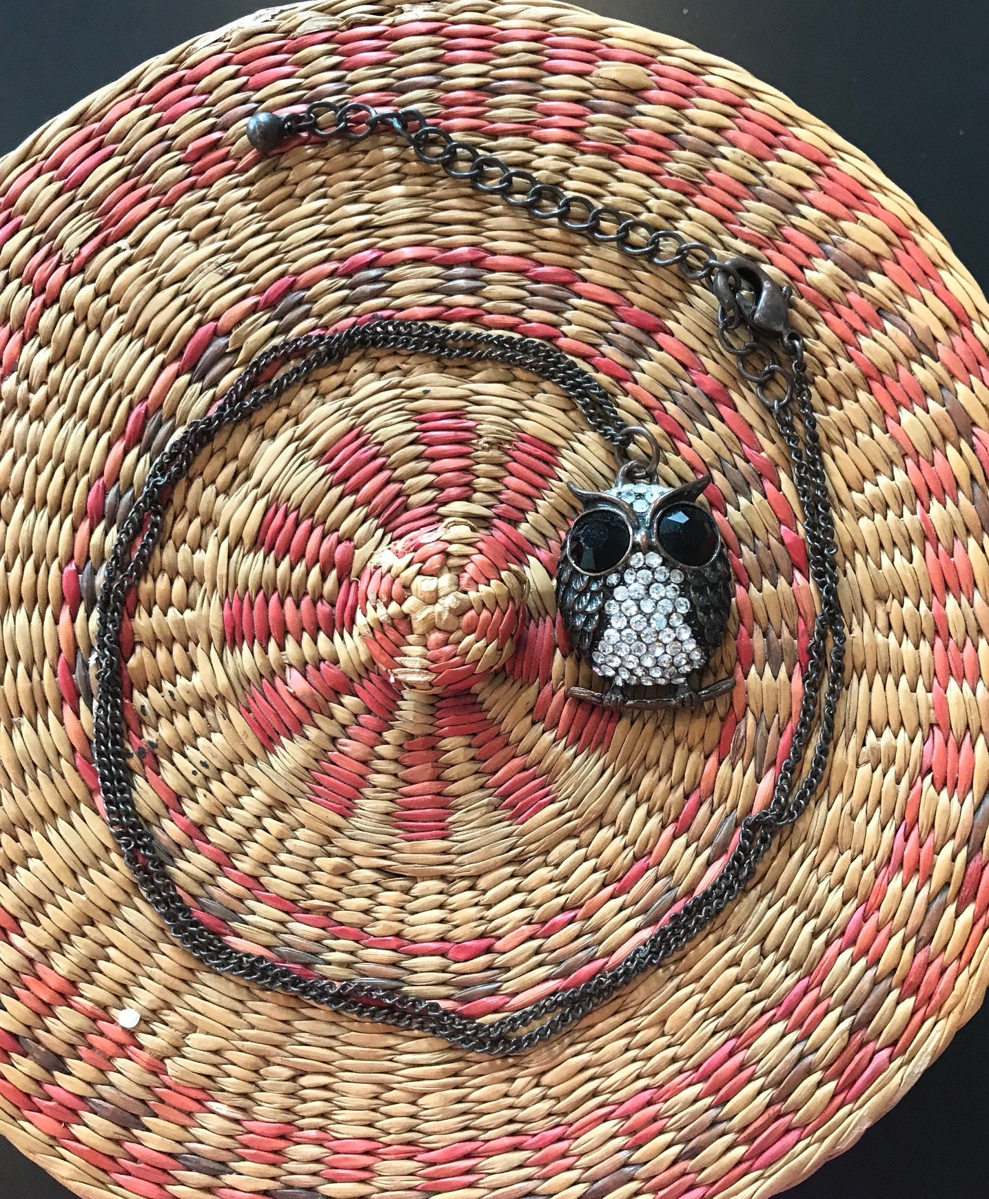 Bundle of 3 boho, hippie owl necklaces