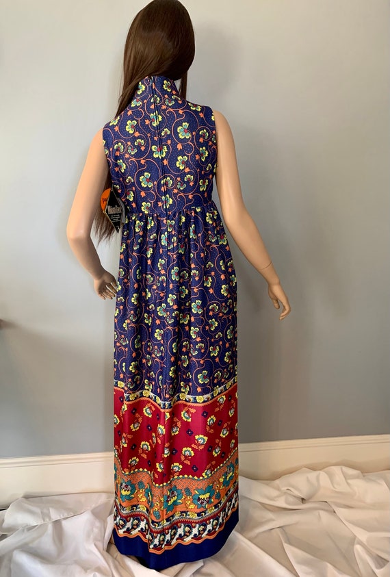 Pacemaker Jr Boho 60s-70s NOS multicolored maxi d… - image 3