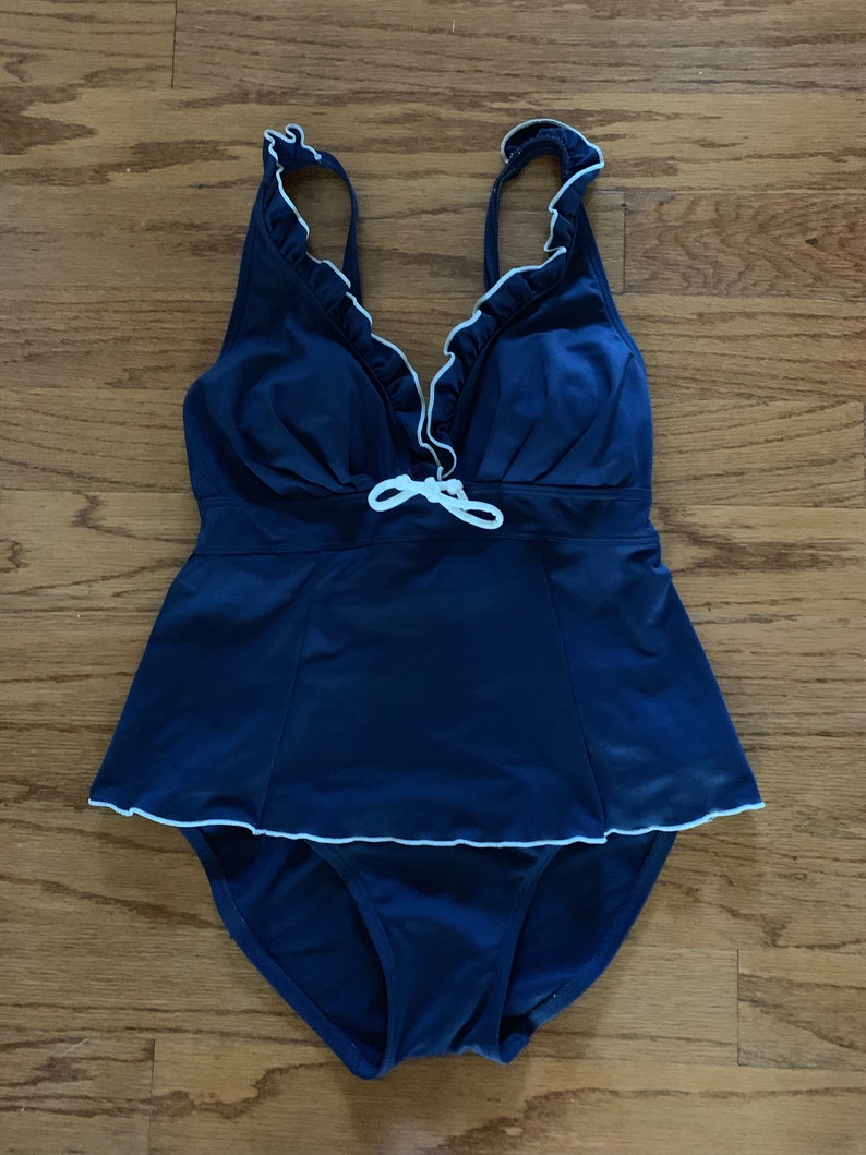 Cute sailor style swimsuit bathing suit-Sz 10 | Etsy