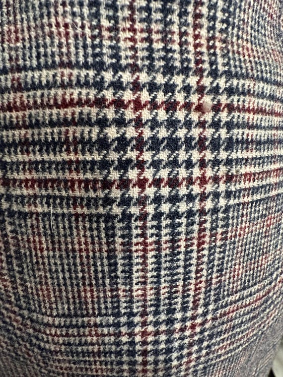 Pendleton lined navy blue houndstooth plaid penci… - image 4