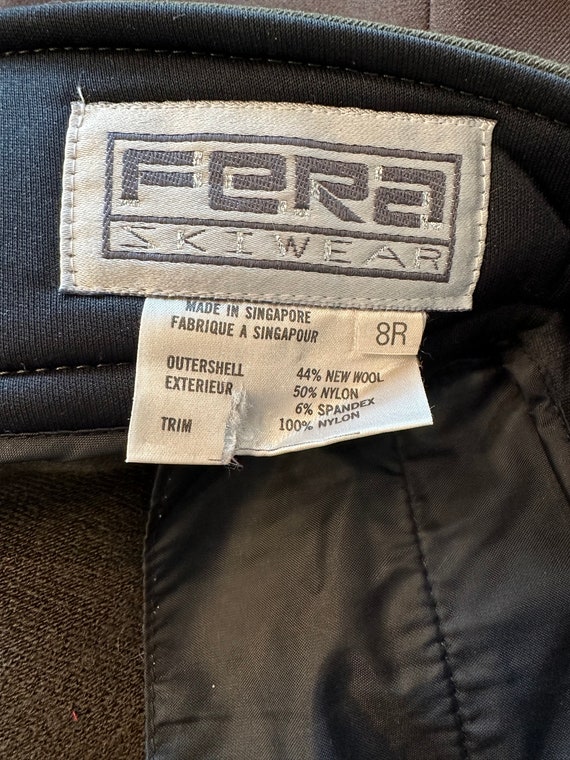 Army green 1980s Fera snow ski pants, stirrup pants, … - Gem
