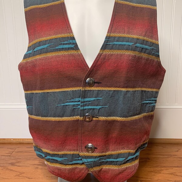 Mexican Blanket Vest Etsy
