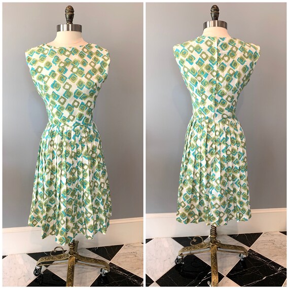 Green 60s R & K Originals summer dress-Med
