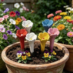 Conjunto de 5 bebedouros para abelhas e borboletas, alimentador de resina para abelhas, bebedouro externo para polinizadores, estacas para jardim, presente para abelhas.