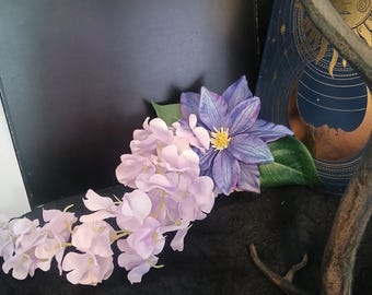 Purple Silk Flower Hair Accessory