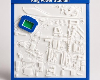 3D Printed Football Stadium Map - Framed Stadium Artwork