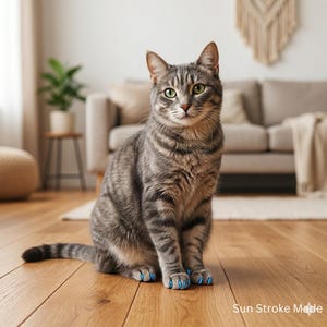 Protectores de uñas suaves para gatos: Protectores de muebles antiarañazos con acabado mate y purpurina