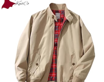 Motorcycle Barracuta G9 Harrington Jacket Unisex Racer Bomber, Zip Up Windbreaker Lightweight Streetwear Coat