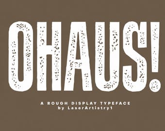 Distressed Western Font, Vintage Rough Display Typeface, Grunge Retro Commercial Use