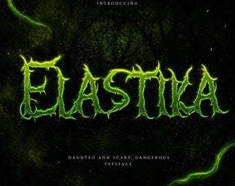 Scary Font Commercial Use, Horror Typeface, Gothic Monster Font for Logos and Cricut