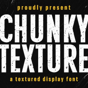 Kommerzielle Nutzung der Chunky Texture Font, Distressed Display Typeface, Bold Grunge Font