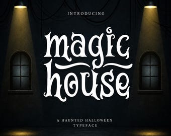 Halloween Font Commercial Use, Spooky Magic Typeface, Gothic Witch Font for Cricut and Canva