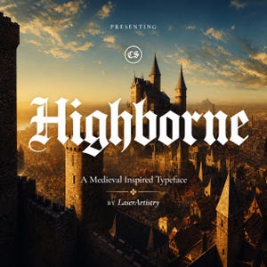 Medieval Font Commercial Use, Blackletter Gothic Typeface, Old English Font for Logos and Branding