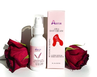 Lupine Seed & Rose Day Cream | 2-in-1 Face, Eye Moisturizer | Reviving Hydrating Cream | Vegan Skincare