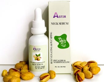 Pistachio Neck & Décolleté Serum | Nourishing Radiance Oil | Firming Hydrating Serum  | Overnight Natural Skincare